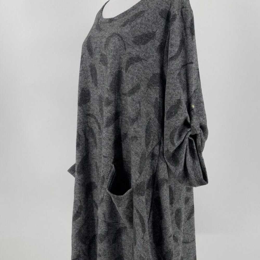 Made in Italy Womens Gray Printed Knit Oversized … - image 3