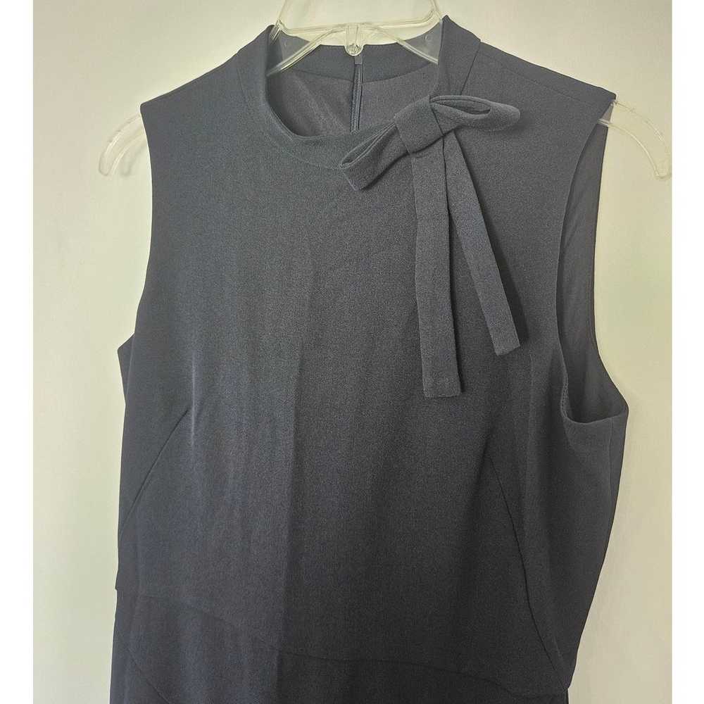 Maggy London Dark Blue High Neck Bow Sleeveless S… - image 3