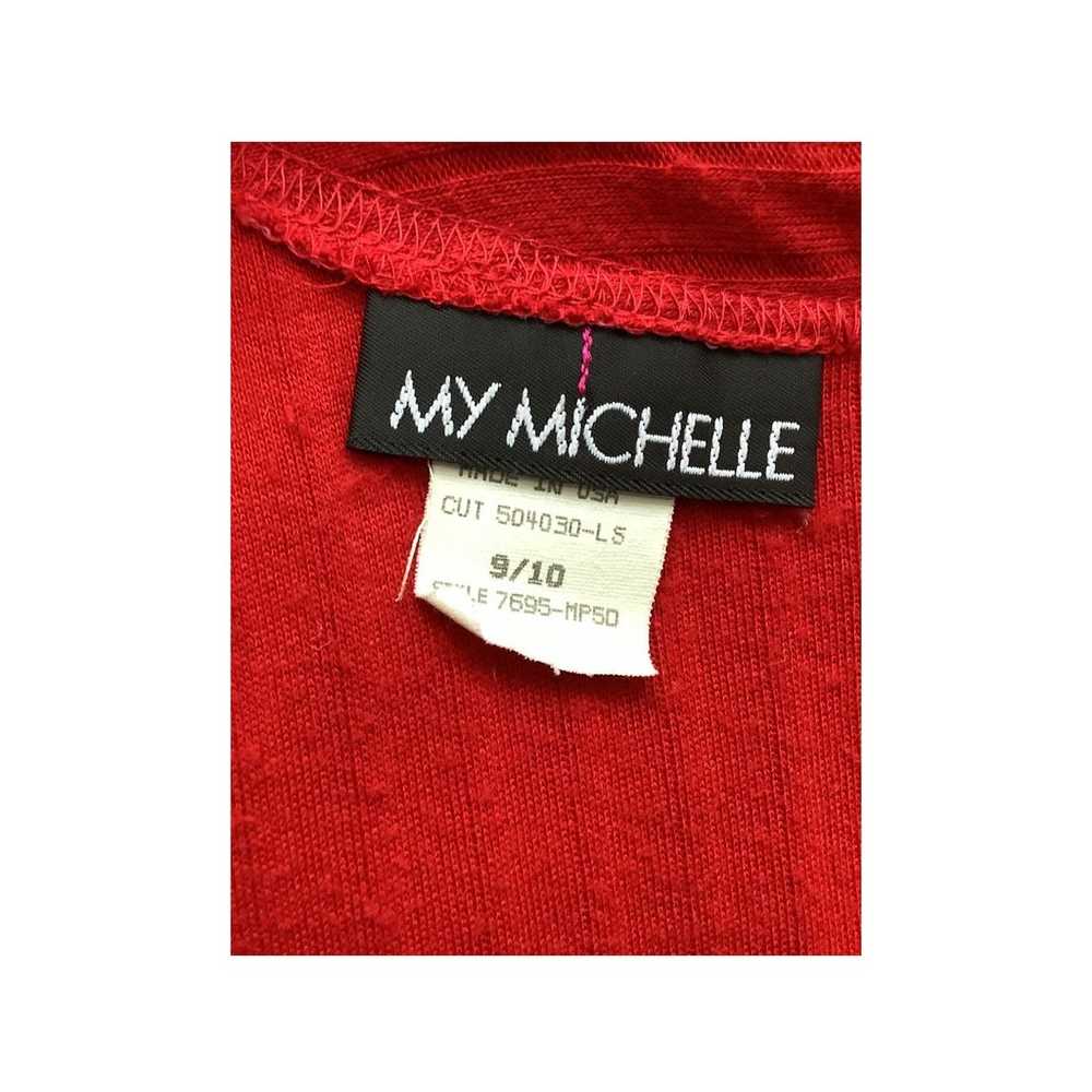 My Michelle 80's Red Button Down sweater dress si… - image 4