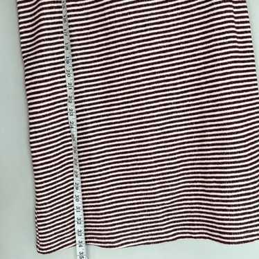 Loft One shoulder Ruffle striped dress size large