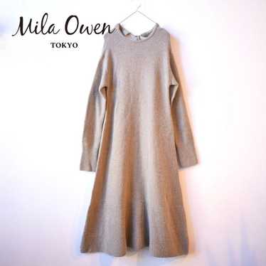 [Mila Owen] Wool Knit Long Dress Beige