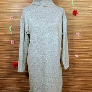 UNIQLO Knit Dress M Size Knee-Length Gray - image 1