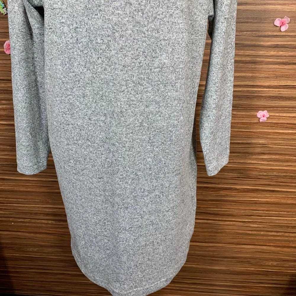 UNIQLO Knit Dress M Size Knee-Length Gray - image 5