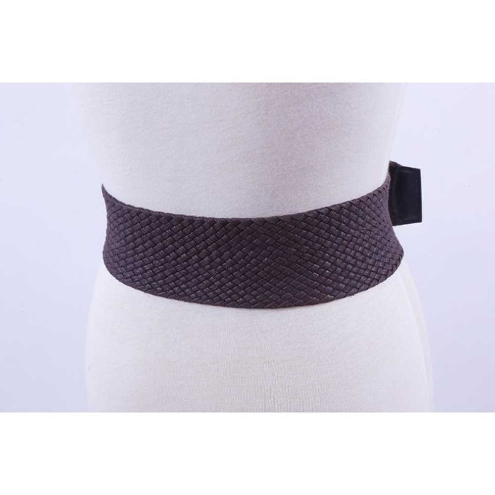 Brown Fabric Thick Braided Belt Relief Patterns R… - image 3