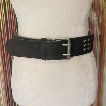 90s Double Prong Suede Belt - image 1