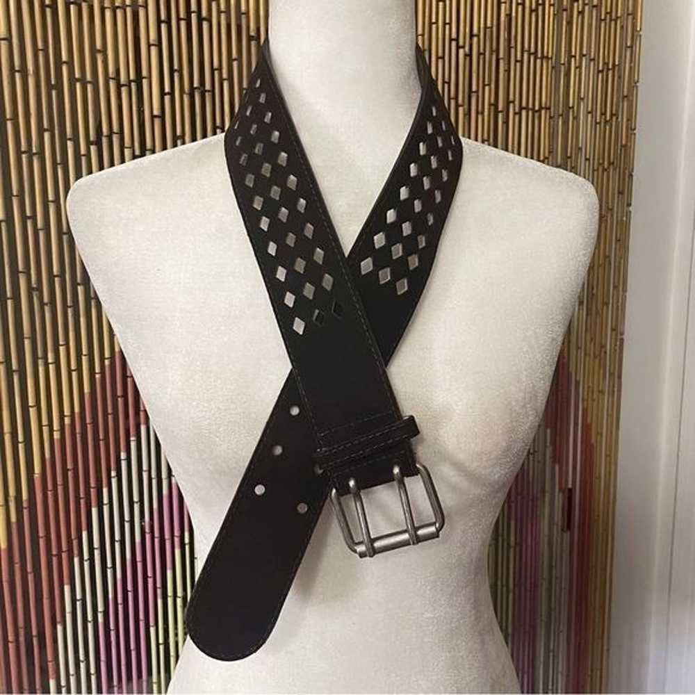 90s Double Prong Suede Belt - image 7