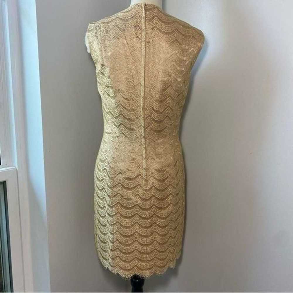 Vintage Carmen Marc Valvo Gold Lace Knee Length S… - image 3