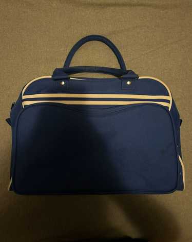 Vintage Blue white Striped duffel vintage tennis b