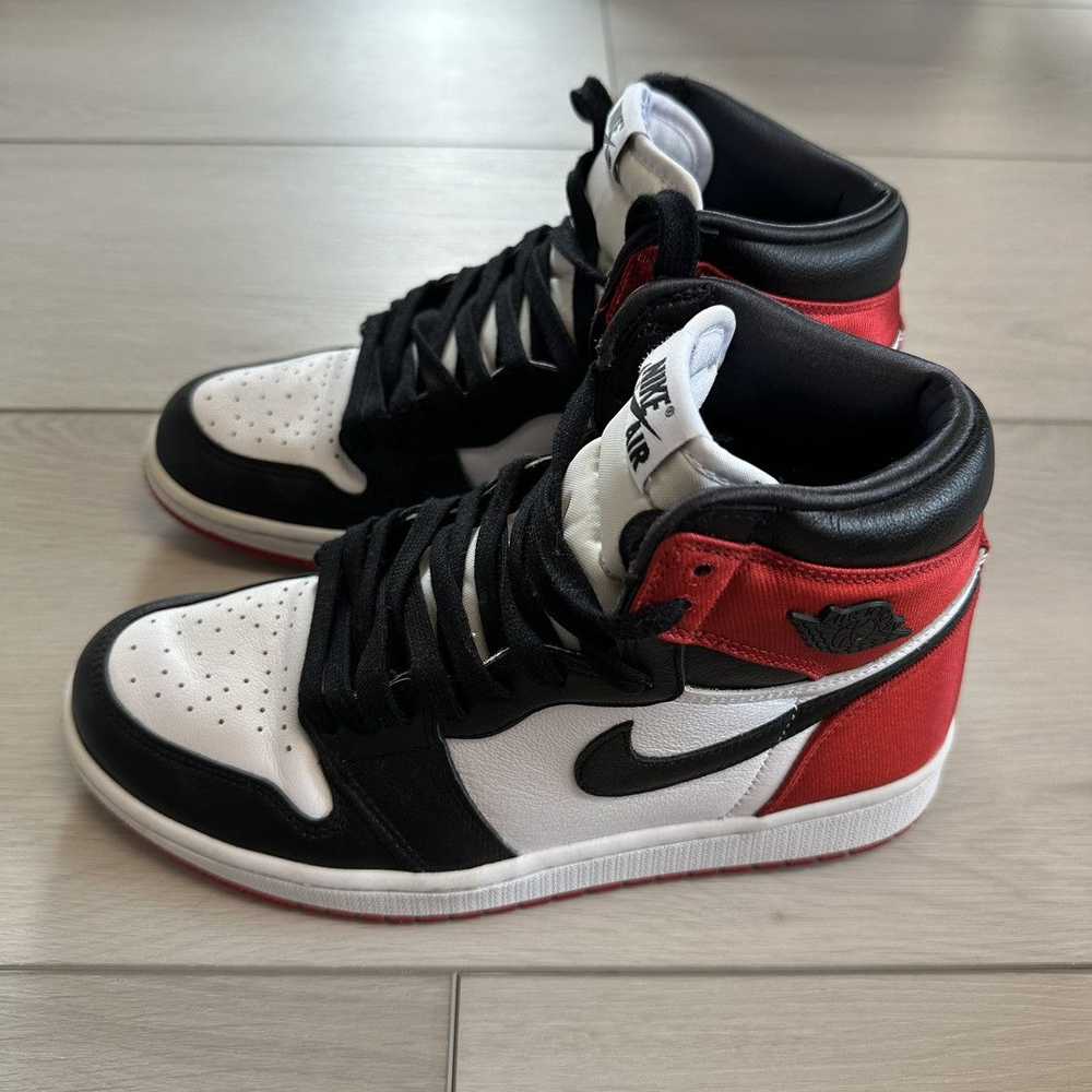 Jordan Brand × Nike Jordan 1 High Satin Black Toe… - image 4