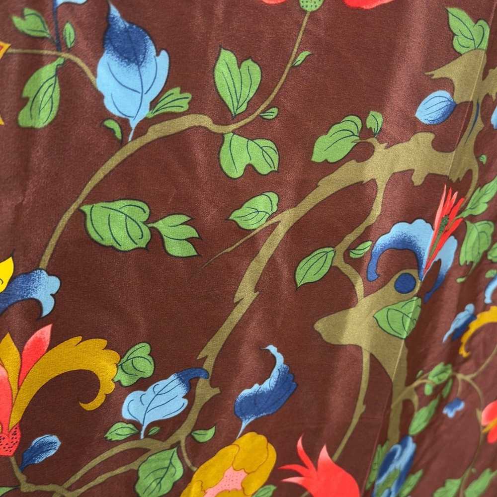 Vtg MOMA Qing Dynasty Tree Silk Scarf - image 5