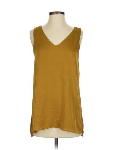 Ann Taylor Women Gold Sleeveless Top XS