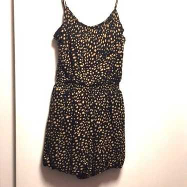 Forever 21 Leopard Animal Print Romper Brown Black