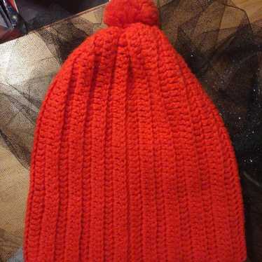 Vintage Red knitted beanie - image 1