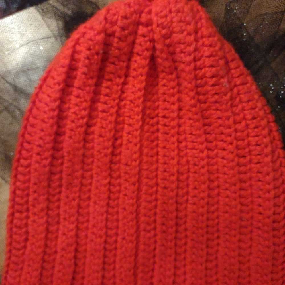 Vintage Red knitted beanie - image 2