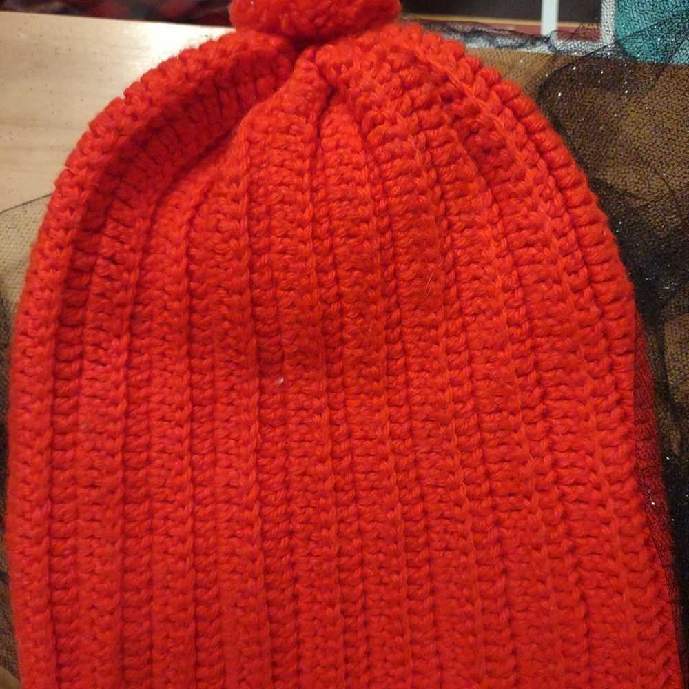 Vintage Red knitted beanie - image 3