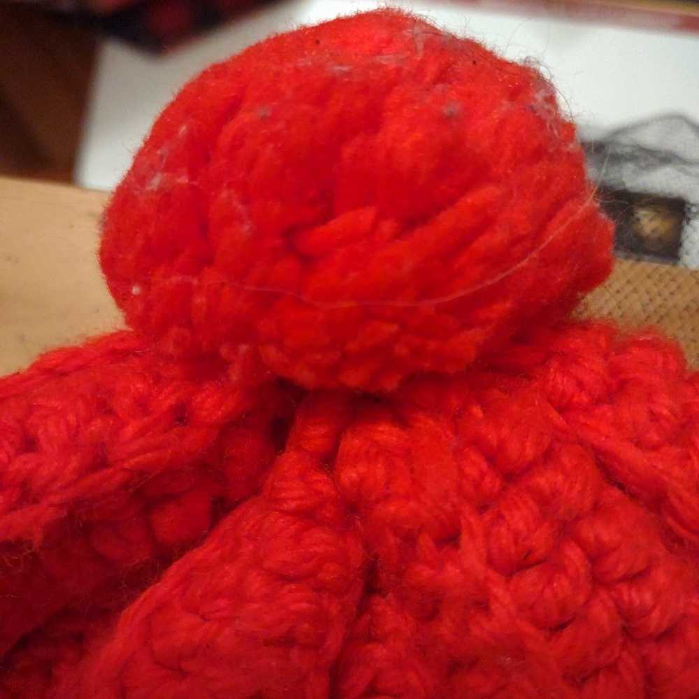 Vintage Red knitted beanie - image 4