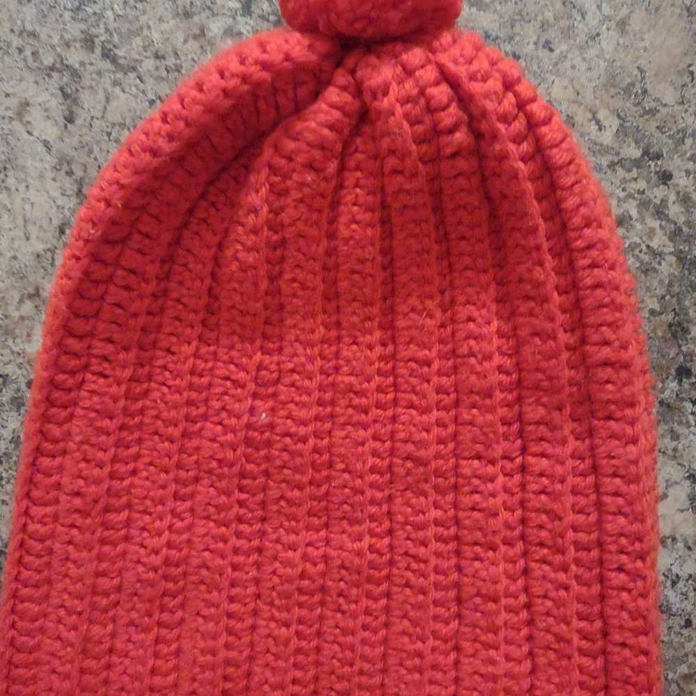 Vintage Red knitted beanie - image 7