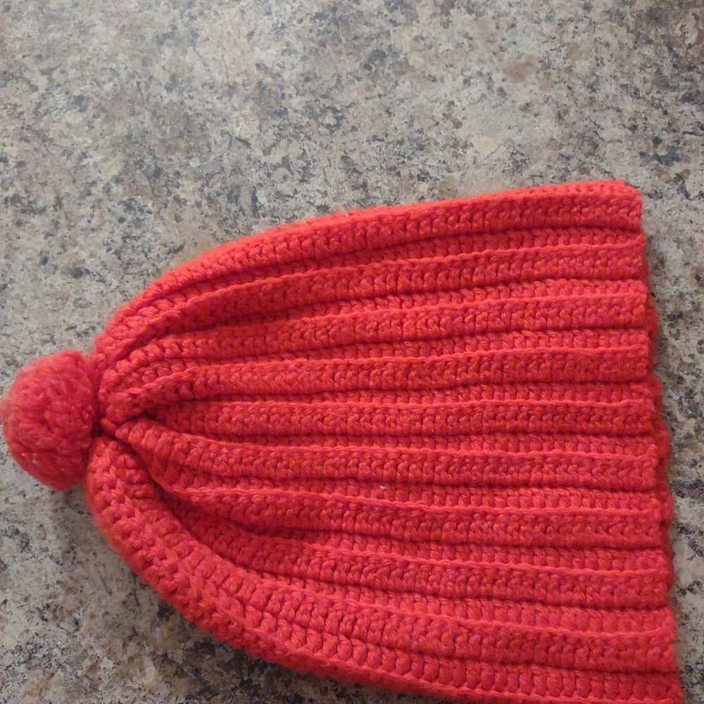 Vintage Red knitted beanie - image 8