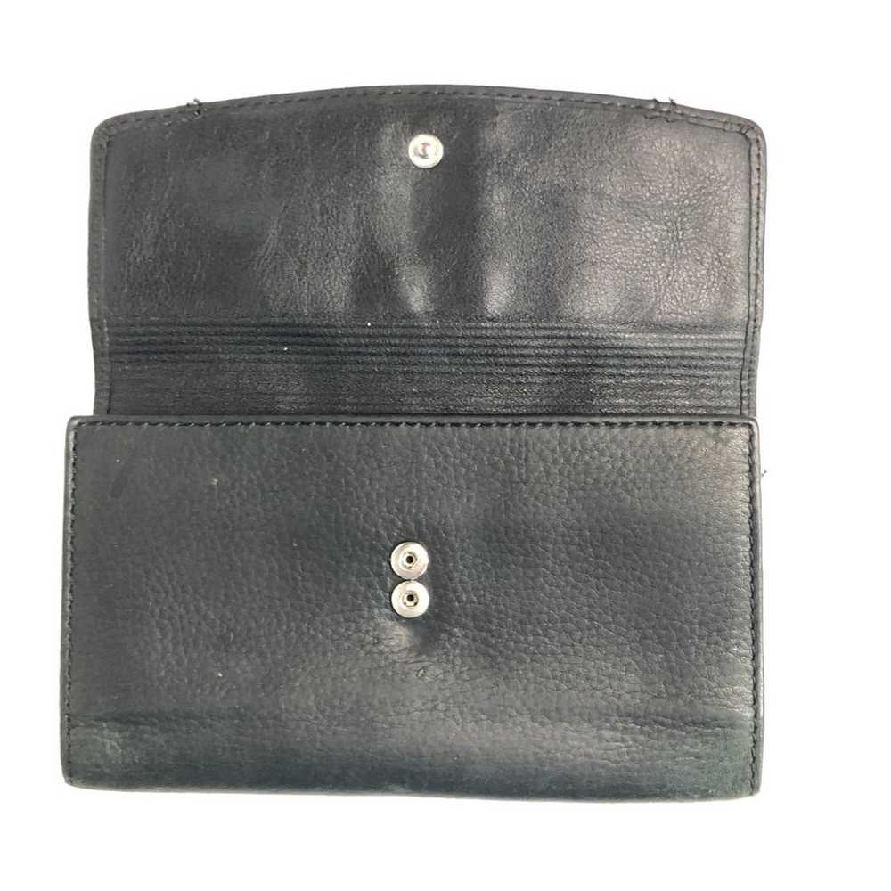 Fossil Vintage Tri Fold Black Leather Wallet - image 2