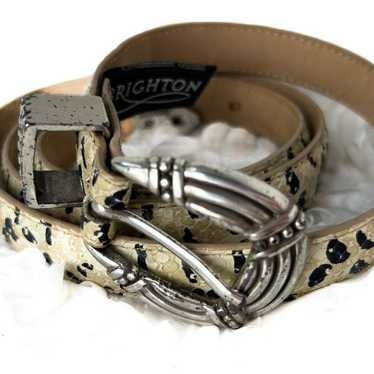 Vintage Brighton Snake Leather Skinny Belt Medium - image 1