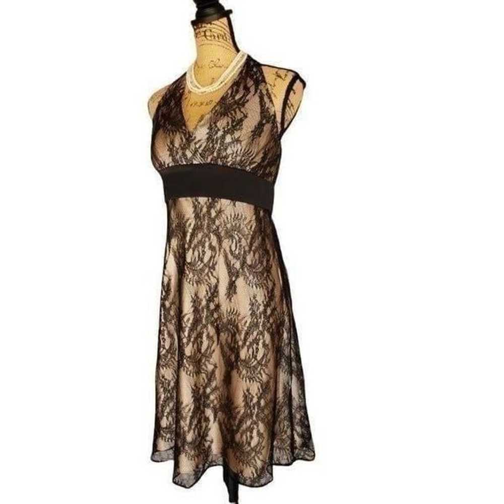 Women's Halter Dress Elegant Lace Black Gold Summ… - image 6