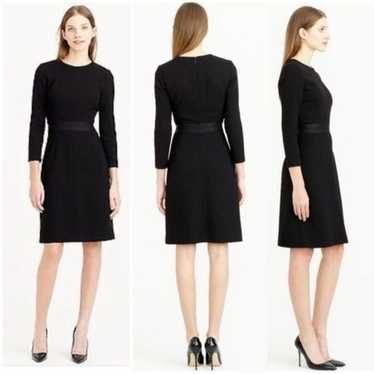 J. CREW Double Faced Wool Crepe Dress in Black