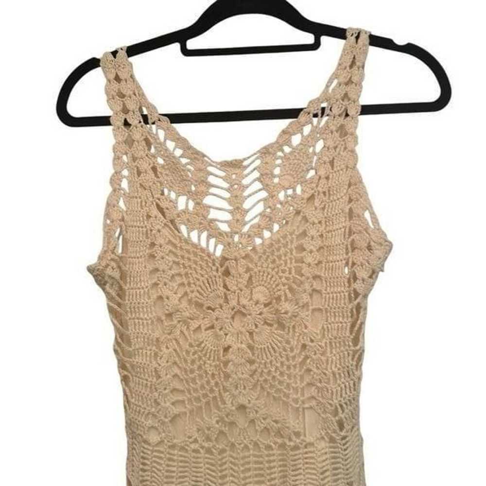 Free People cream crochet dress - image 4