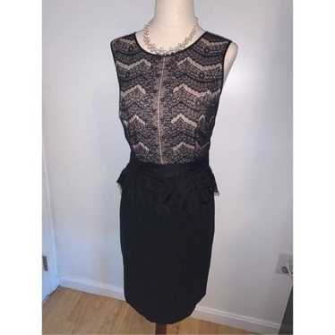 Loft, black, lacy, dress size 4 sleeveless lace bl