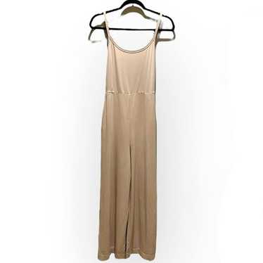 Cuyana Tan V-Back Jumpsuit Sleeveless Women - image 1