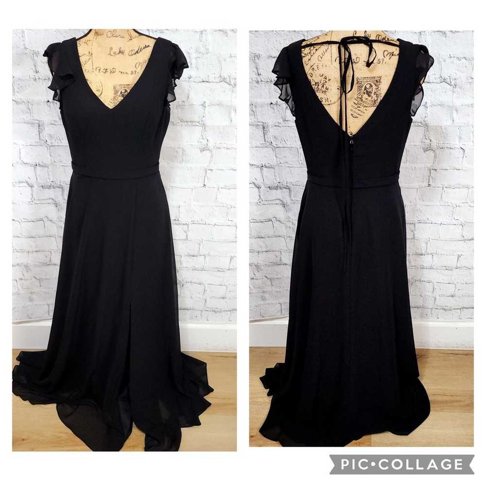 Azazie gown Dress Sz 6 black wedding guest mother… - image 1