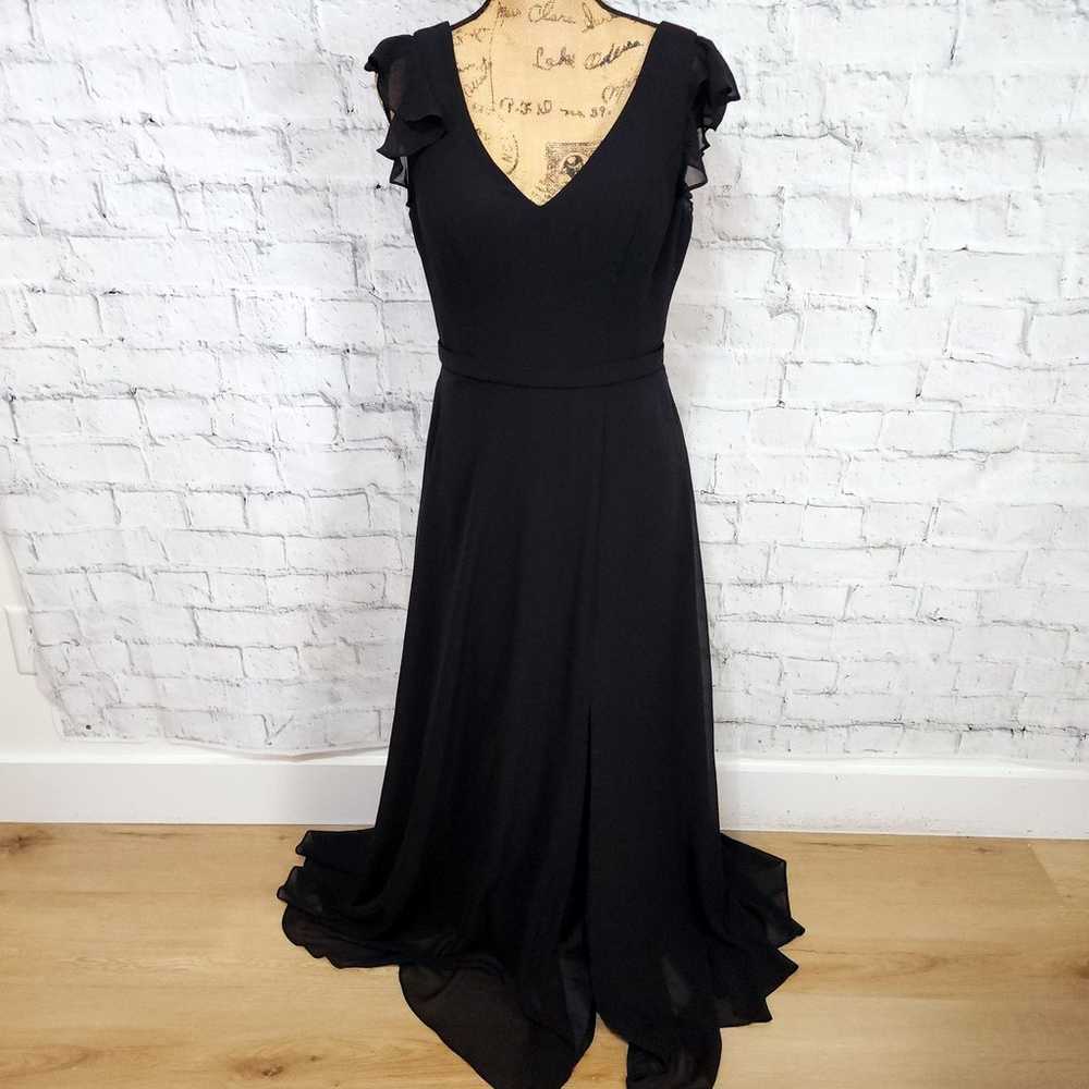 Azazie gown Dress Sz 6 black wedding guest mother… - image 2