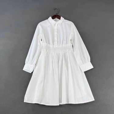 White Shirt Dress Long Sleeve Cotton - image 1