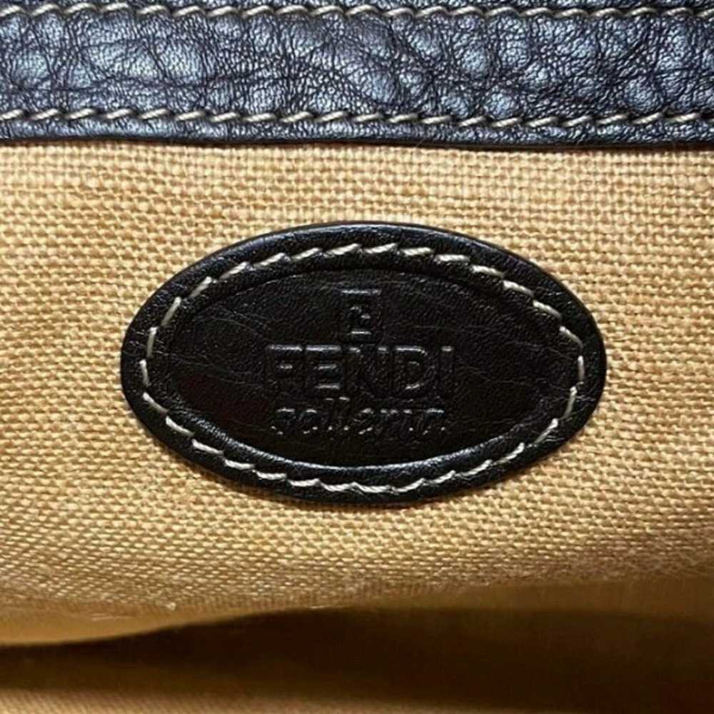 Fendi FENDI Selleria 8BT092 Leather Dark Brown Ba… - image 5