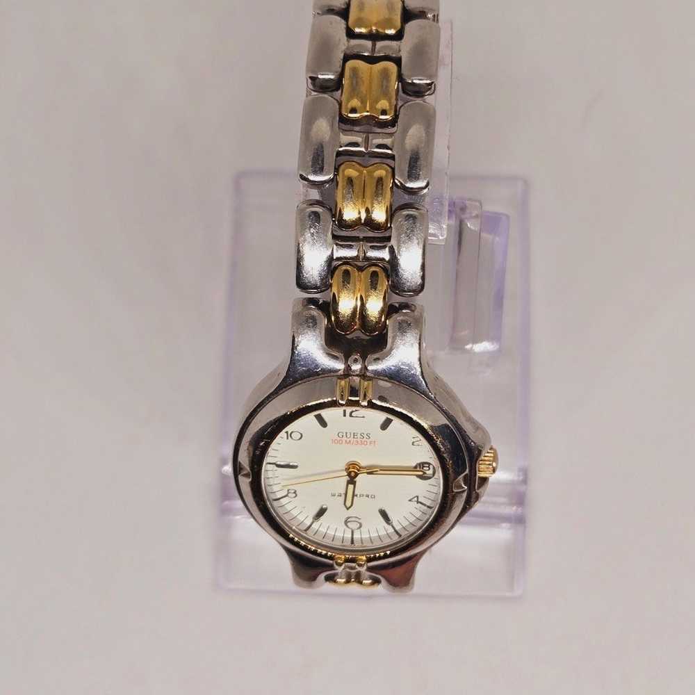 Guess Waterpro Silver Gold Dual Tone Vintage Ladi… - image 2