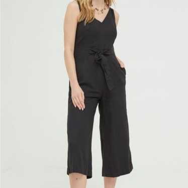 Fat Face Women’s Black Linen Blend Aderyn Cropped… - image 1