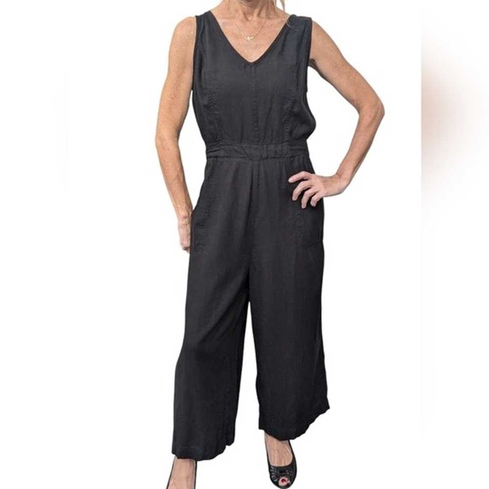 Fat Face Women’s Black Linen Blend Aderyn Cropped… - image 2