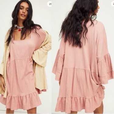 FREE PEOPLE BEACH El Mar Flare Sleeve Mini Dress … - image 1