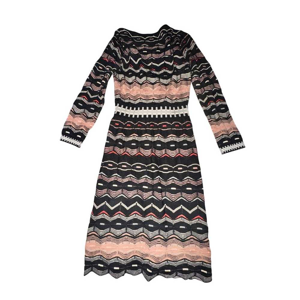 Missoni Faux Wrap Dress Women's Size 8 Black Peac… - image 3