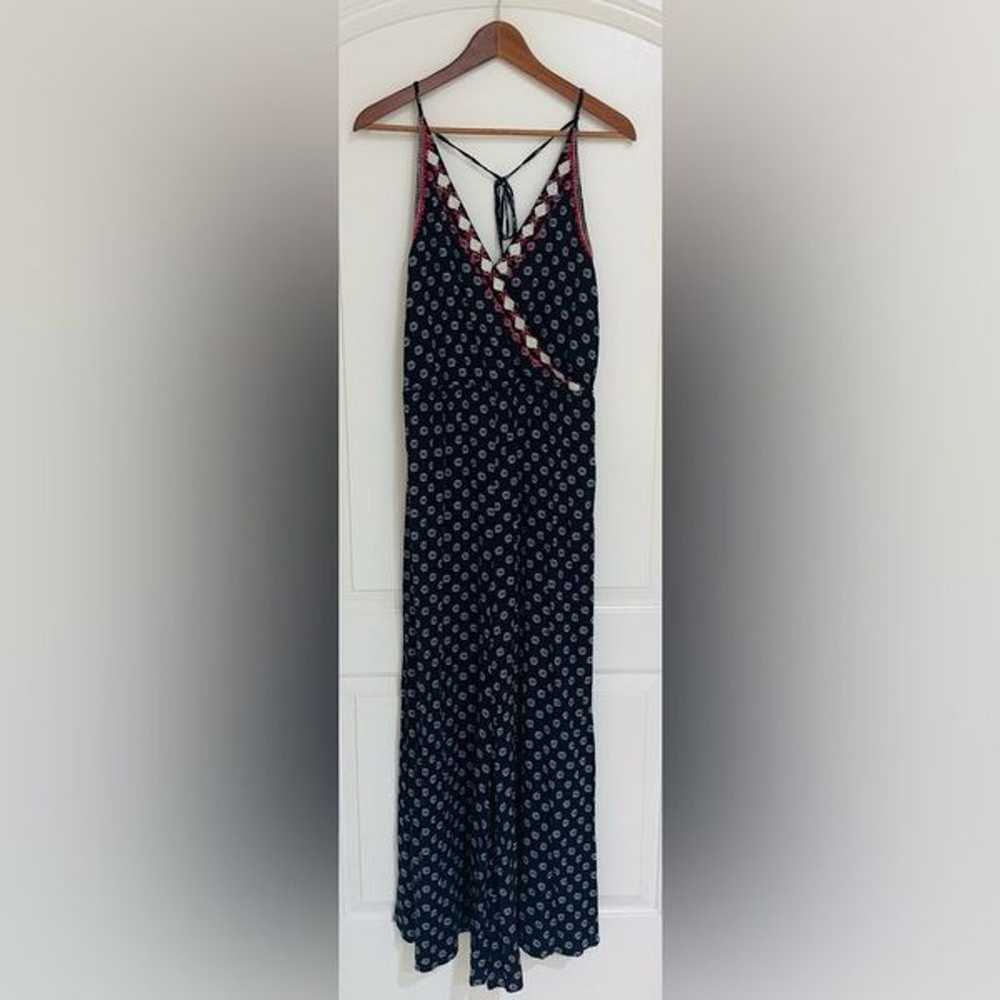 1. State Wrap Front Wide Leg Jumpsuit in Navy & W… - image 2