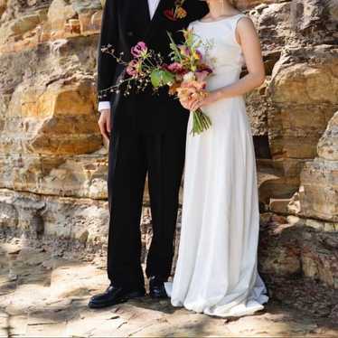 White wedding dress, wedding photo - image 1