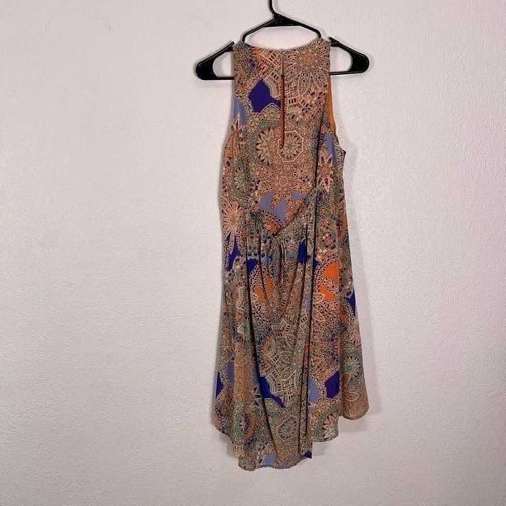 Sundance Orange & Blue Patterned Sleeveless Dress - image 5