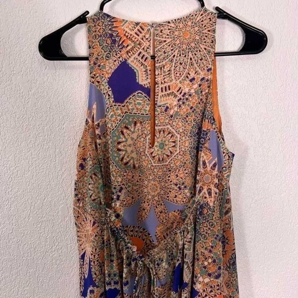 Sundance Orange & Blue Patterned Sleeveless Dress - image 6