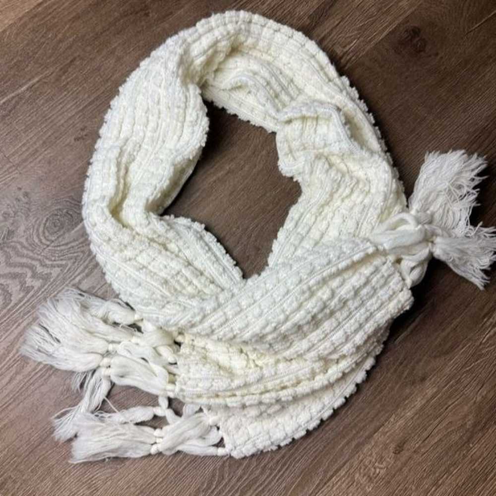 Vintage Handmade Knitted Scarf - image 1