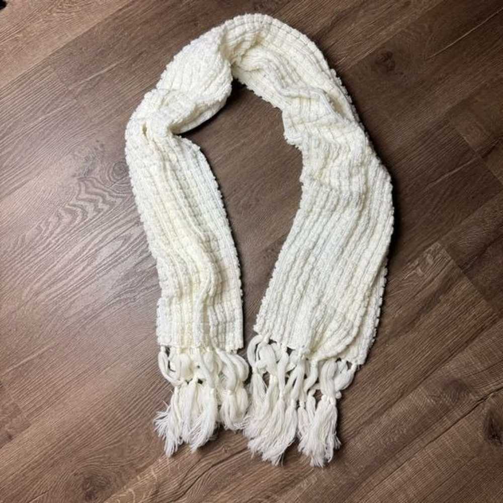 Vintage Handmade Knitted Scarf - image 2