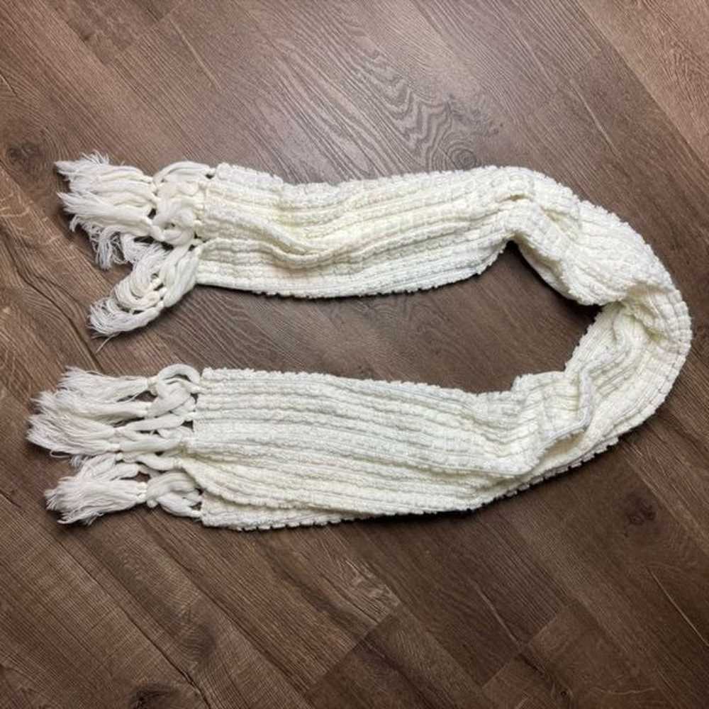 Vintage Handmade Knitted Scarf - image 3