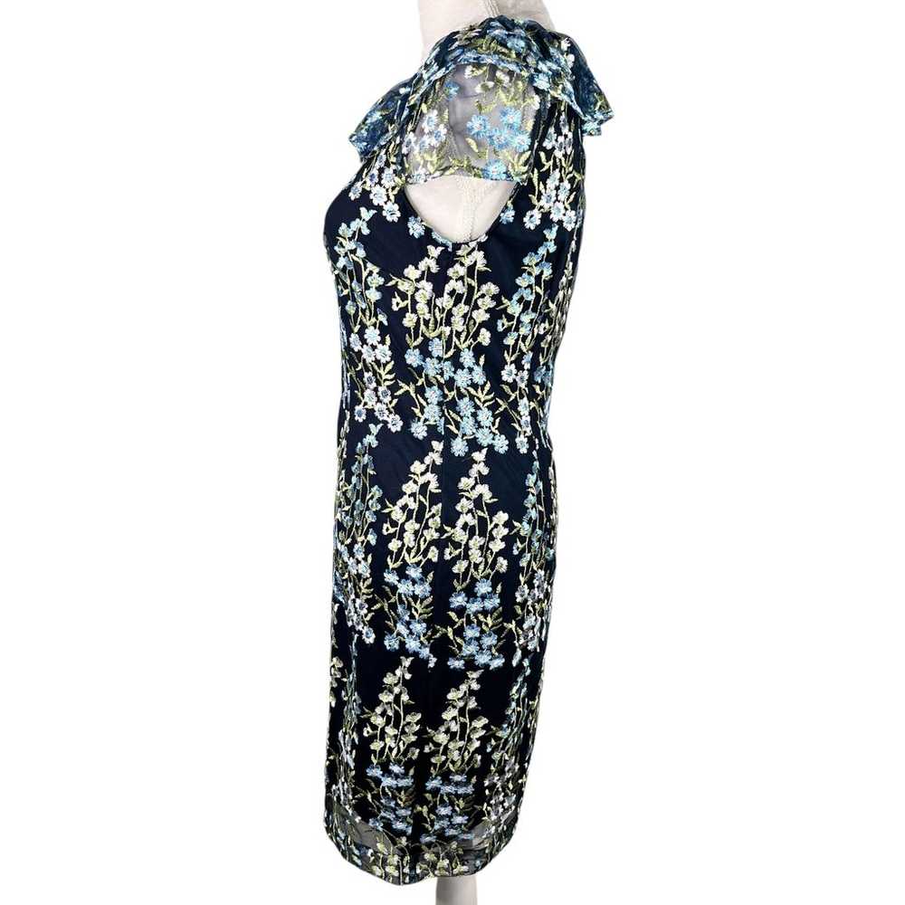 Karl Lagerfeld Paris Floral Midi Dress Navy Blue … - image 11