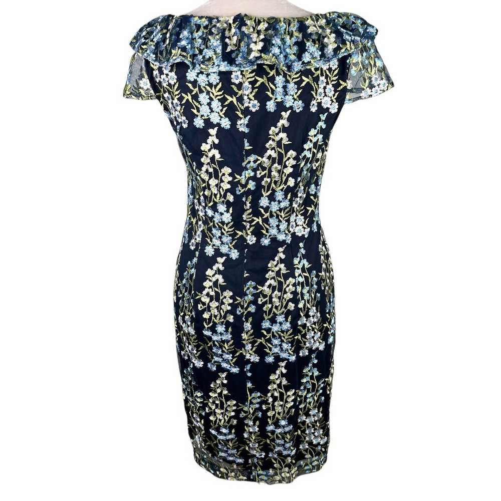 Karl Lagerfeld Paris Floral Midi Dress Navy Blue … - image 2