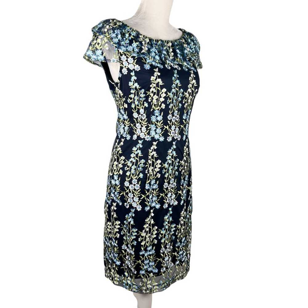 Karl Lagerfeld Paris Floral Midi Dress Navy Blue … - image 4