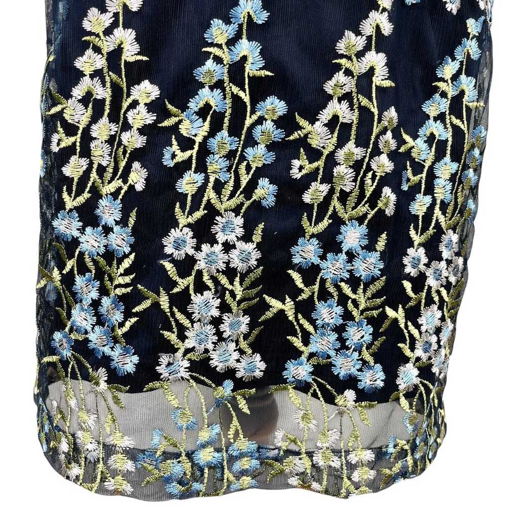 Karl Lagerfeld Paris Floral Midi Dress Navy Blue … - image 8