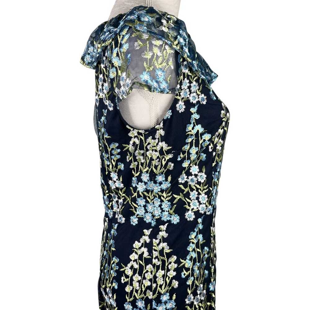 Karl Lagerfeld Paris Floral Midi Dress Navy Blue … - image 9